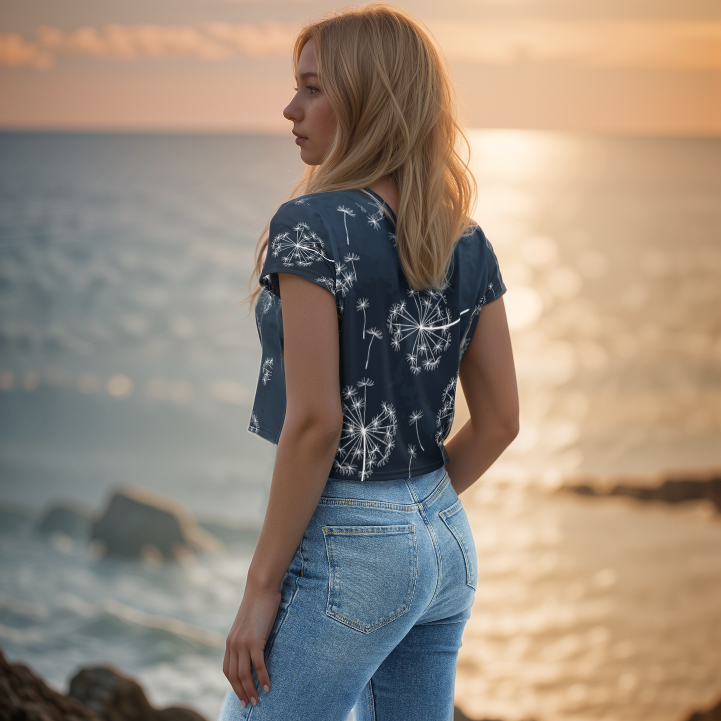 Blue Inspiration Crop Tee