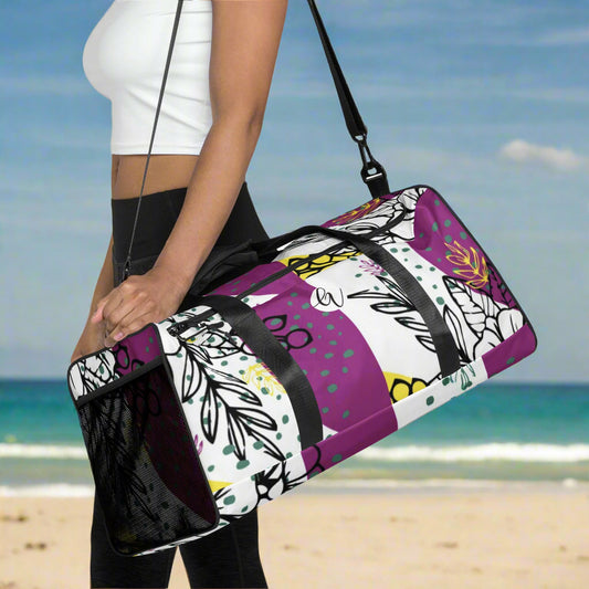 Ditzy Plum Duffle bag