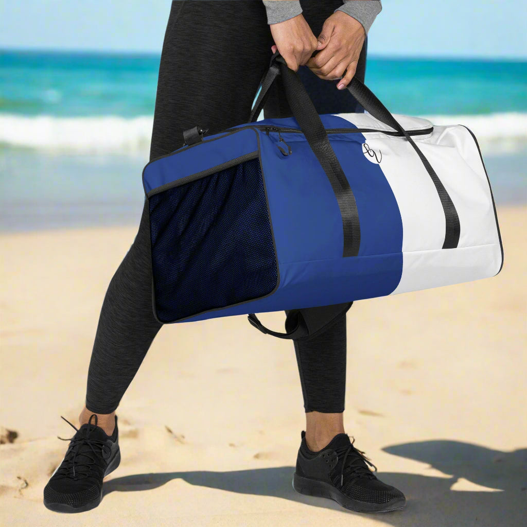 Blue Colored Duffle bag