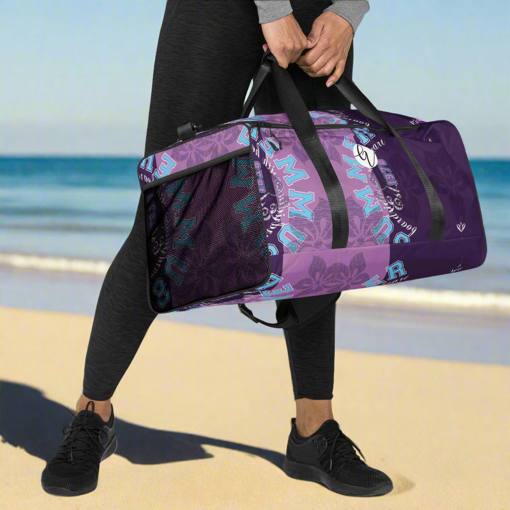 Purple Letters Duffle bag