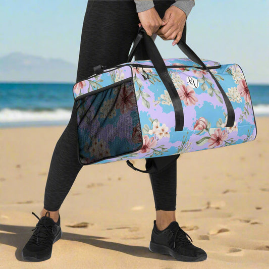Leaves and Floral Blossom Duffle bag
