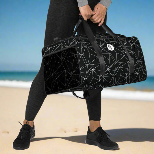 Black and White abstract Duffle bag