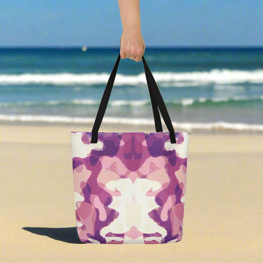Drape Sky Minky Large Tote Bag