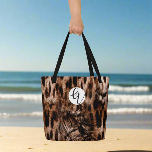 jaguar All-Over Print Large Tote Bag