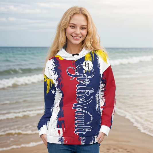 GirlieVault Blue Red Hoodie