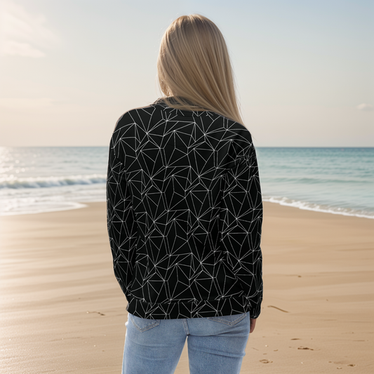 Black And White Abstract Sweatshirt