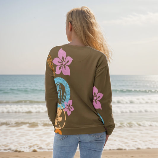 Brown Flowers Sweatshirt