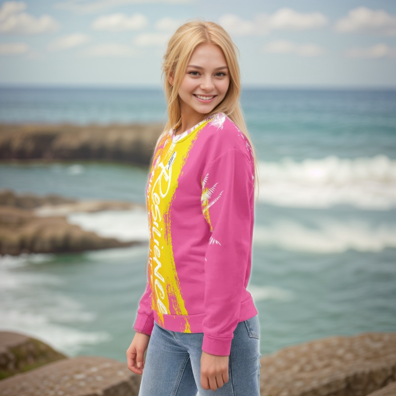 Yellow Pink Sweatshirt
