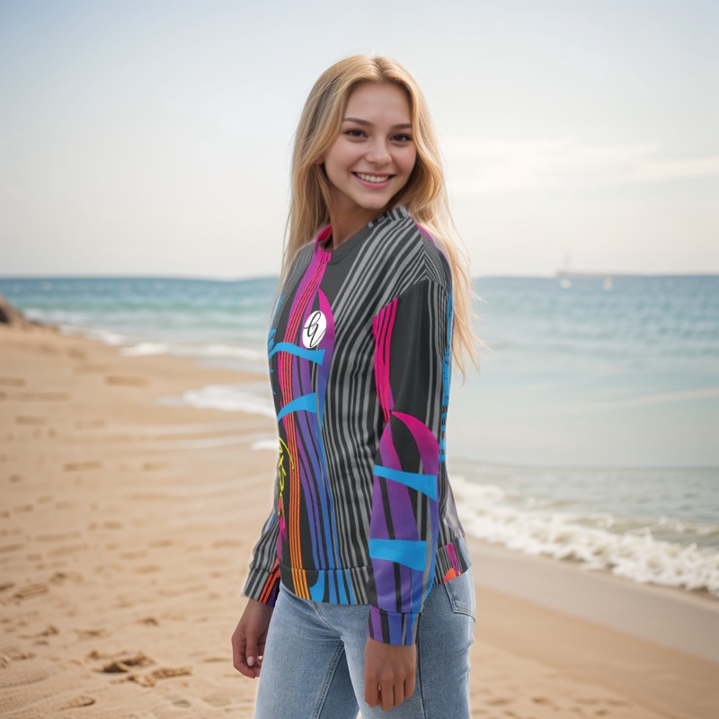 Multi Colour Lined Sweatshirt