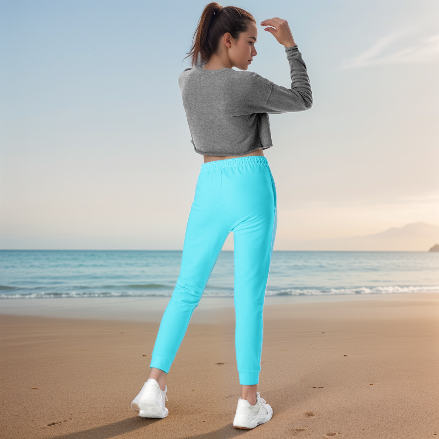 Neon Blue Coloured Joggers