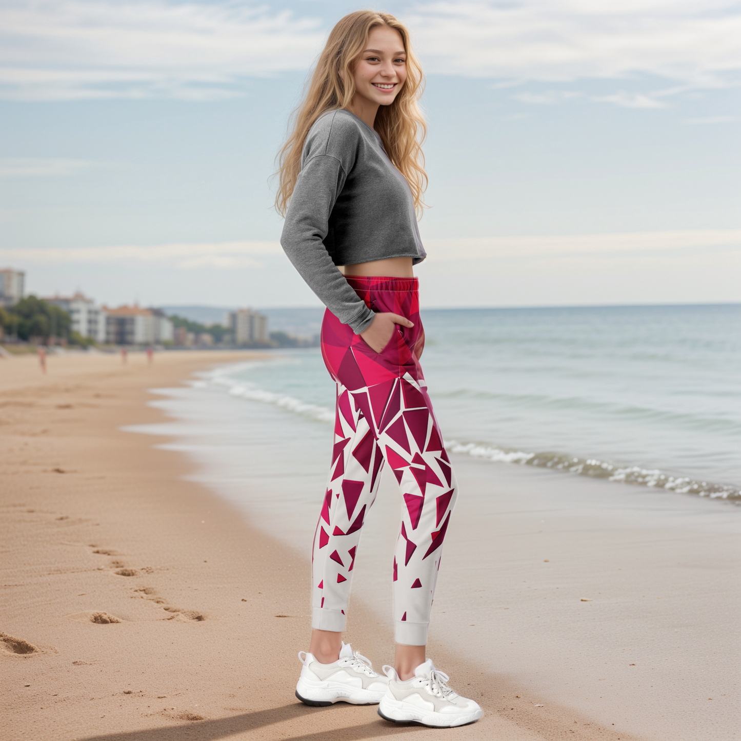 Red Ruby Mosaic Joggers