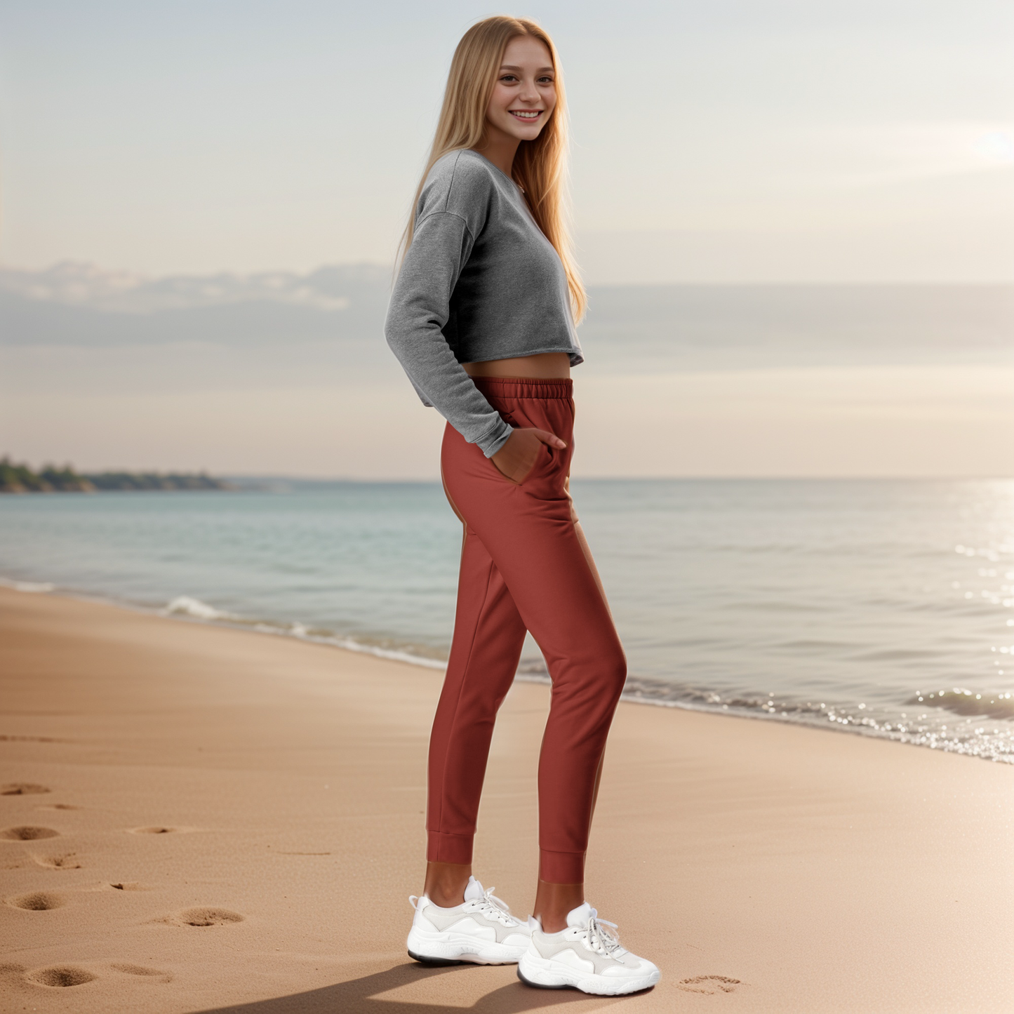 Red Dark Colored Joggers