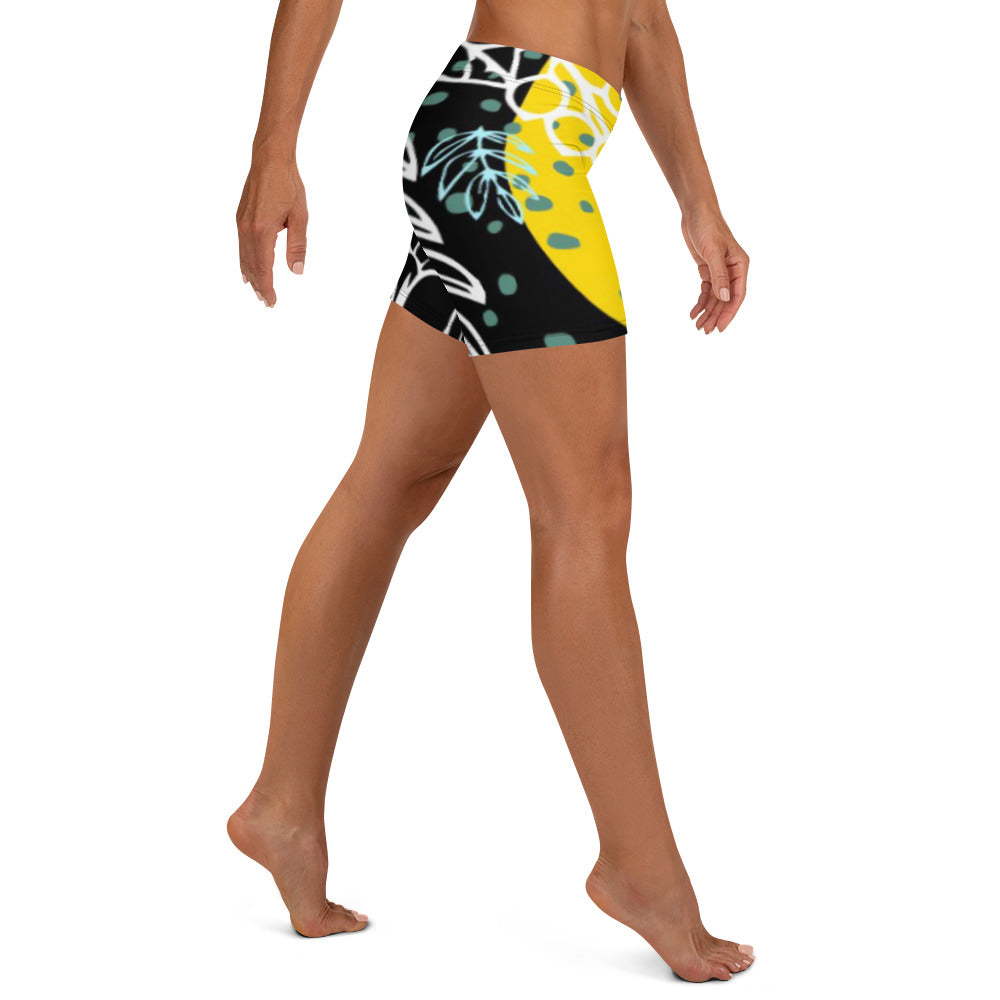 Yellow floral Shorts