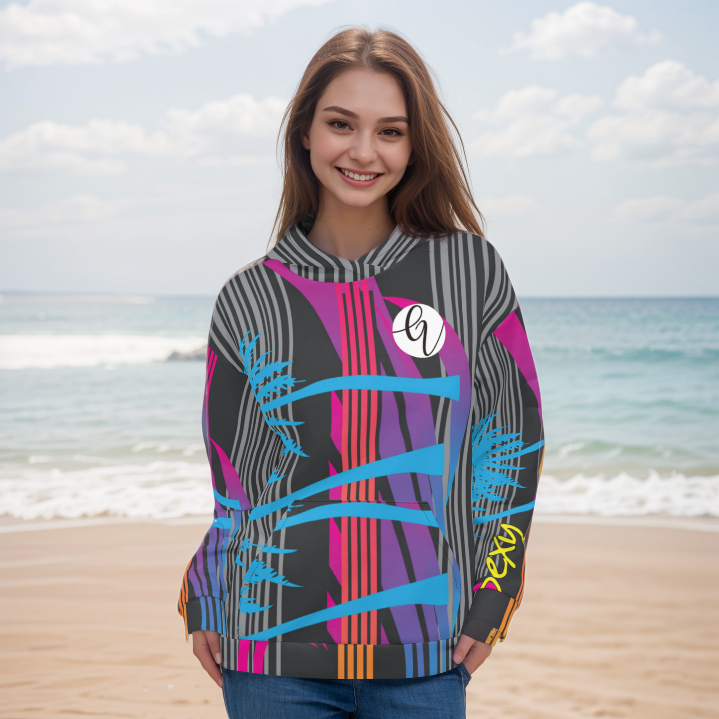 Multi Colour Lined Hoodie