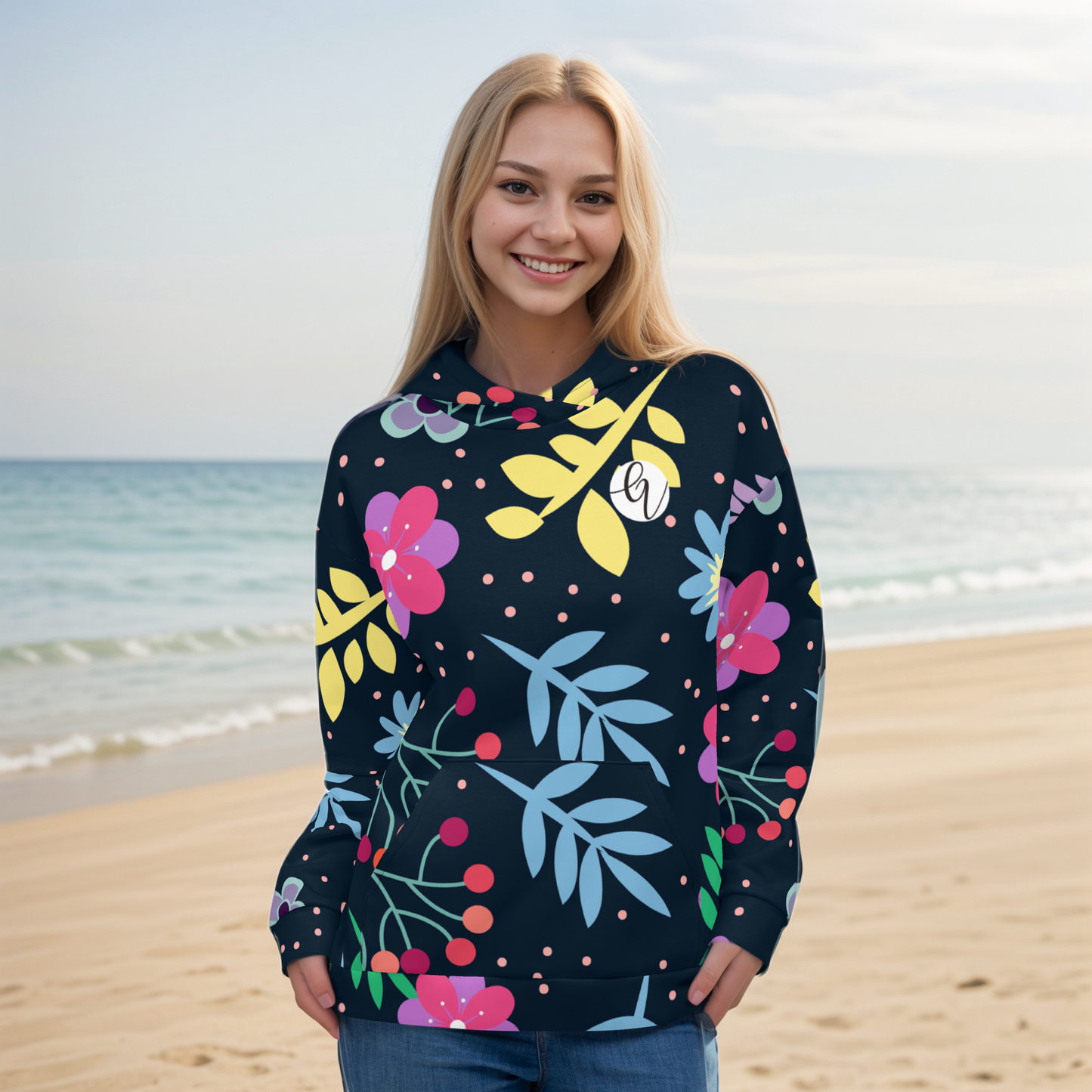 Colourful ditsy Hoodie