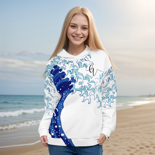 Wave Patterned Hoodie