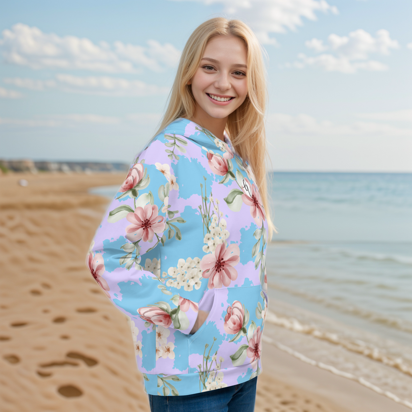Leaves And Floral Blossom Hoodie