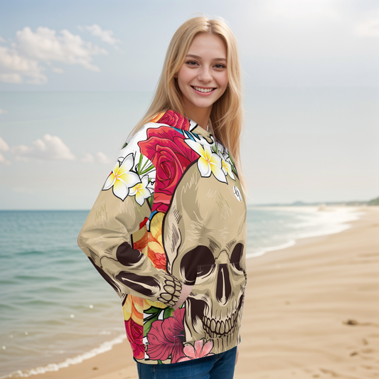 Skeletal Floral Hoodie