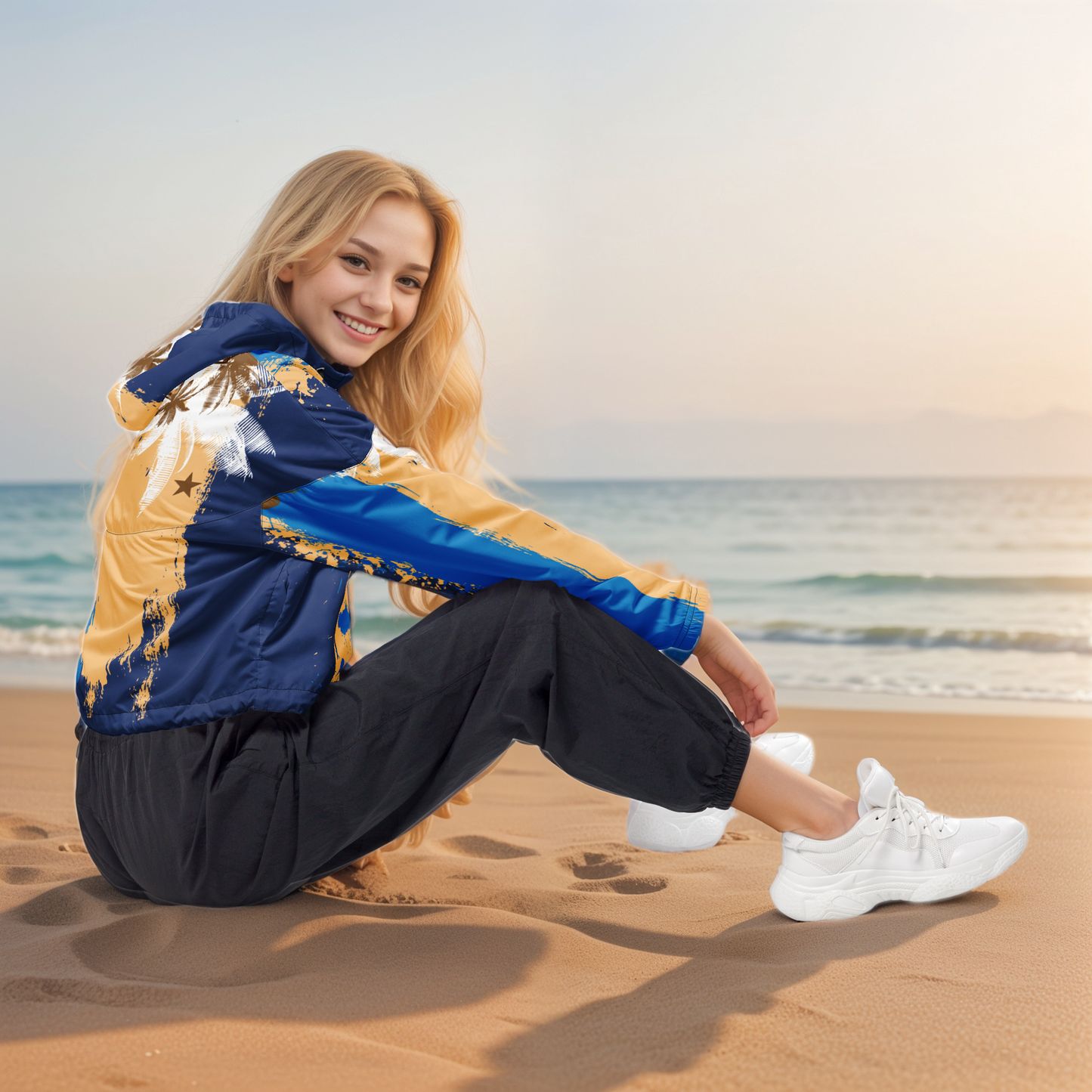 GirlieVault Brown cropped windbreaker