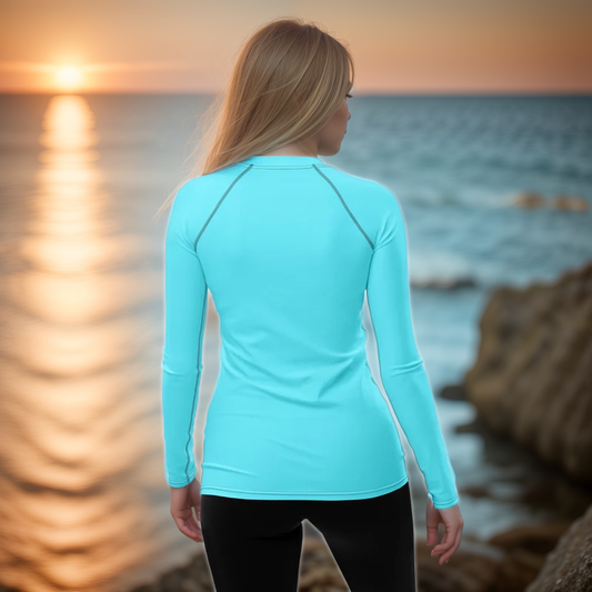 Neon Blue Coloured Rash Guard