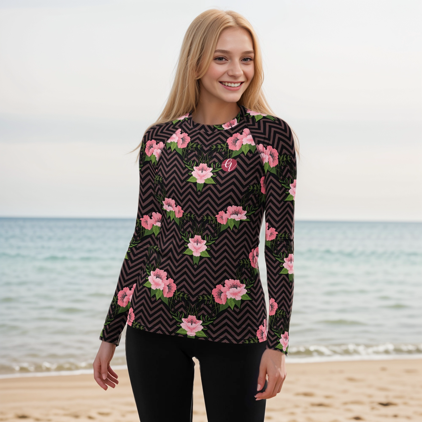 Pink Rose Apparel Rash Guard