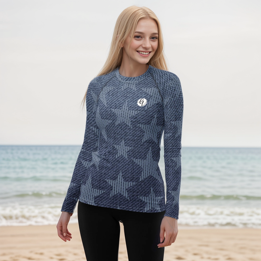 Grey Stars Rash Guard