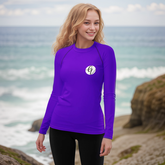 Dark Purple Colored Rash Guard