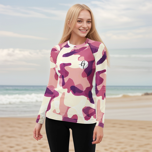 Drape Floral Rash Guard