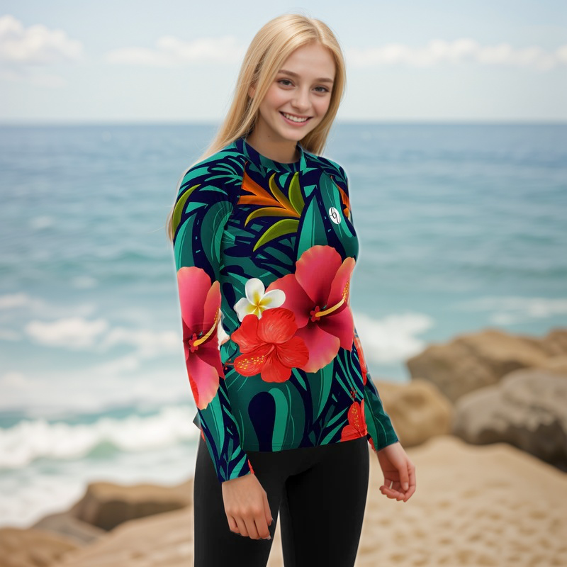 Floral Seamless Rash Guard