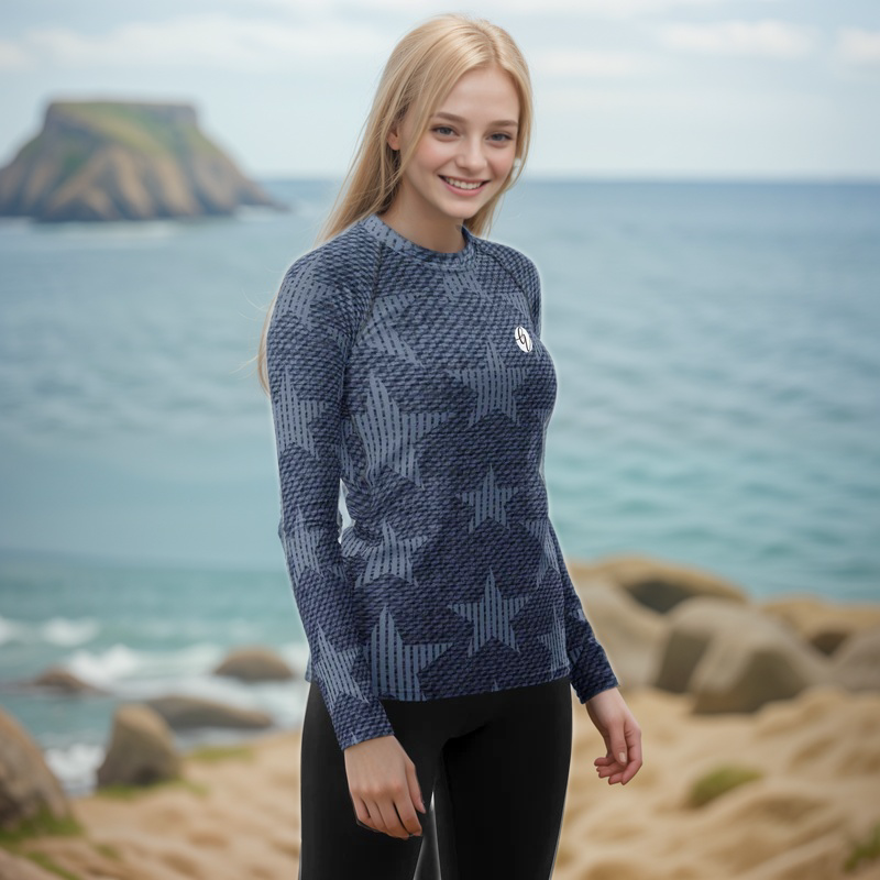 Grey Stars Rash Guard