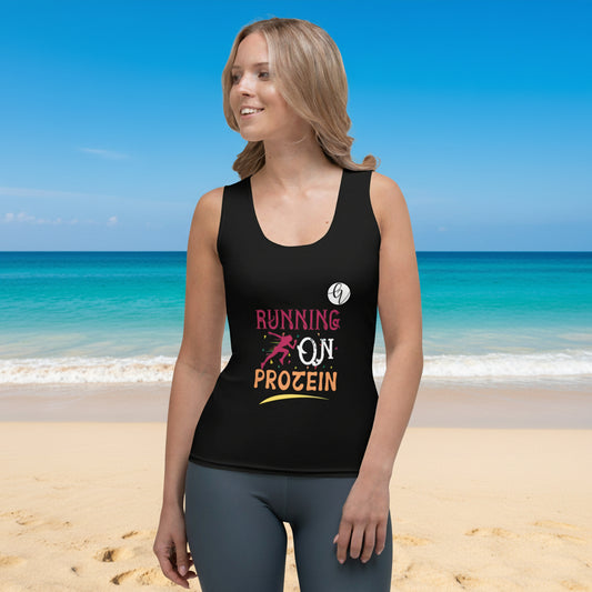 Running on Protein Cut & Sew Tank Top
