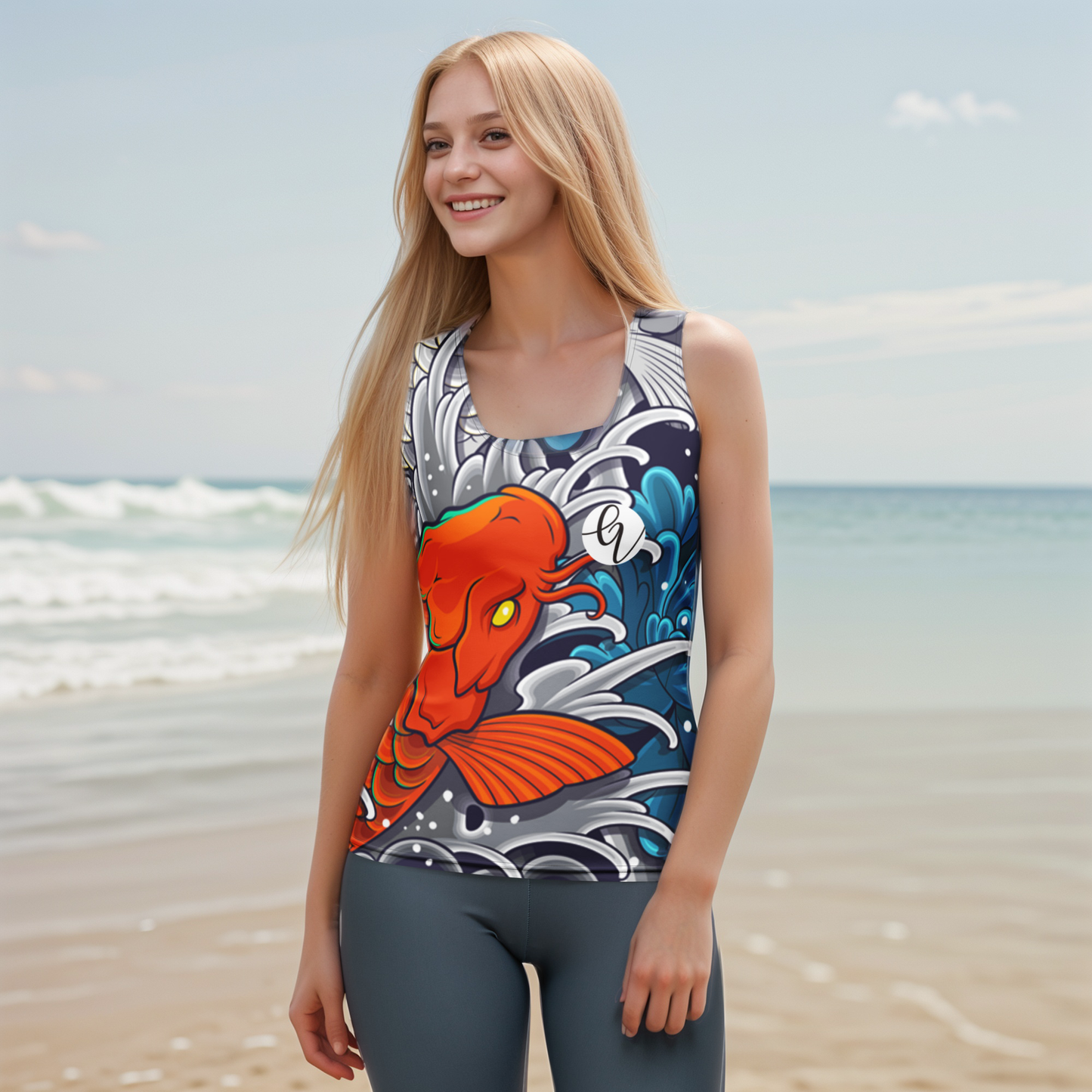 Koi fish Cut & Sew Tank Top