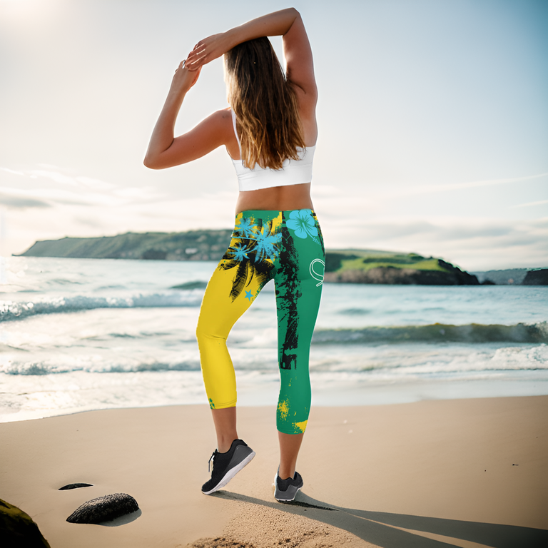Girlie Vault Green -Yellow Leggings
