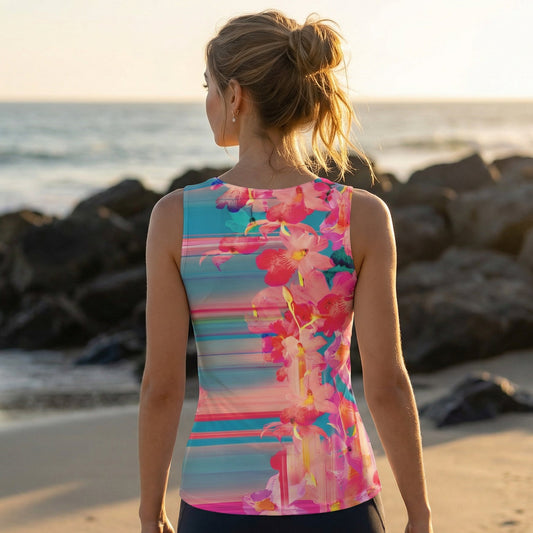 Barbie floral Cut & Sew Tank Top