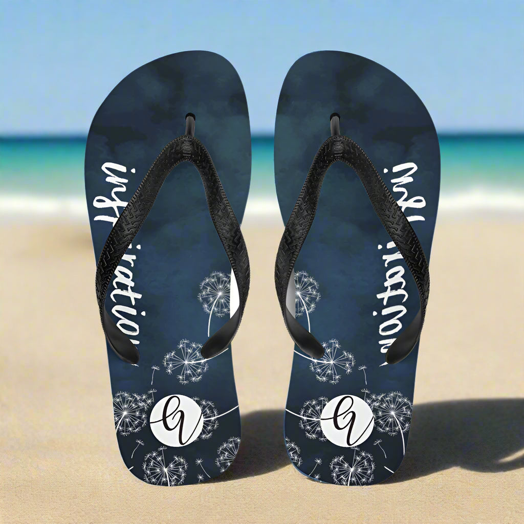 Blue reindeer Flip-Flops