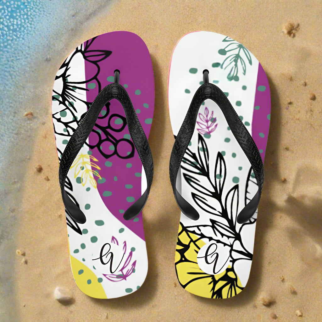 Ditzy plum Flip-Flops