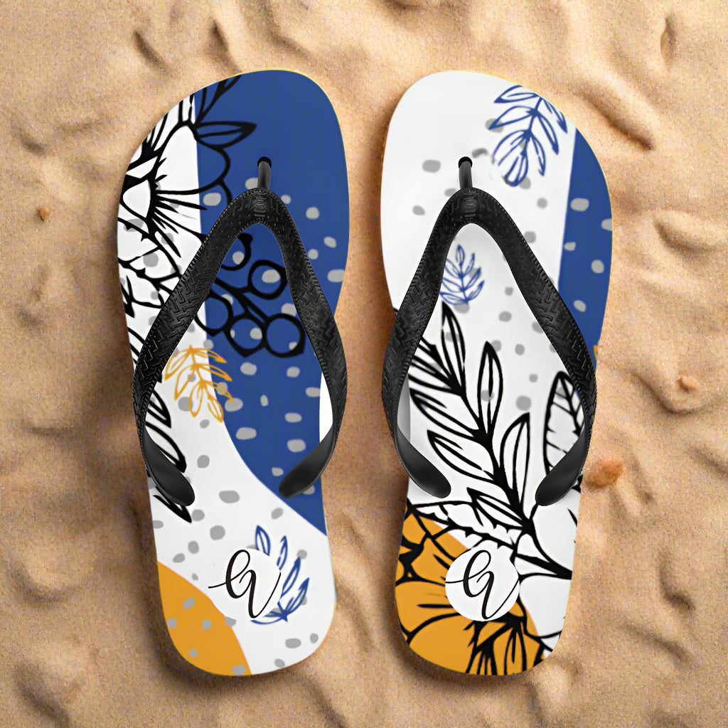 Tropical foliage Flip-Flops