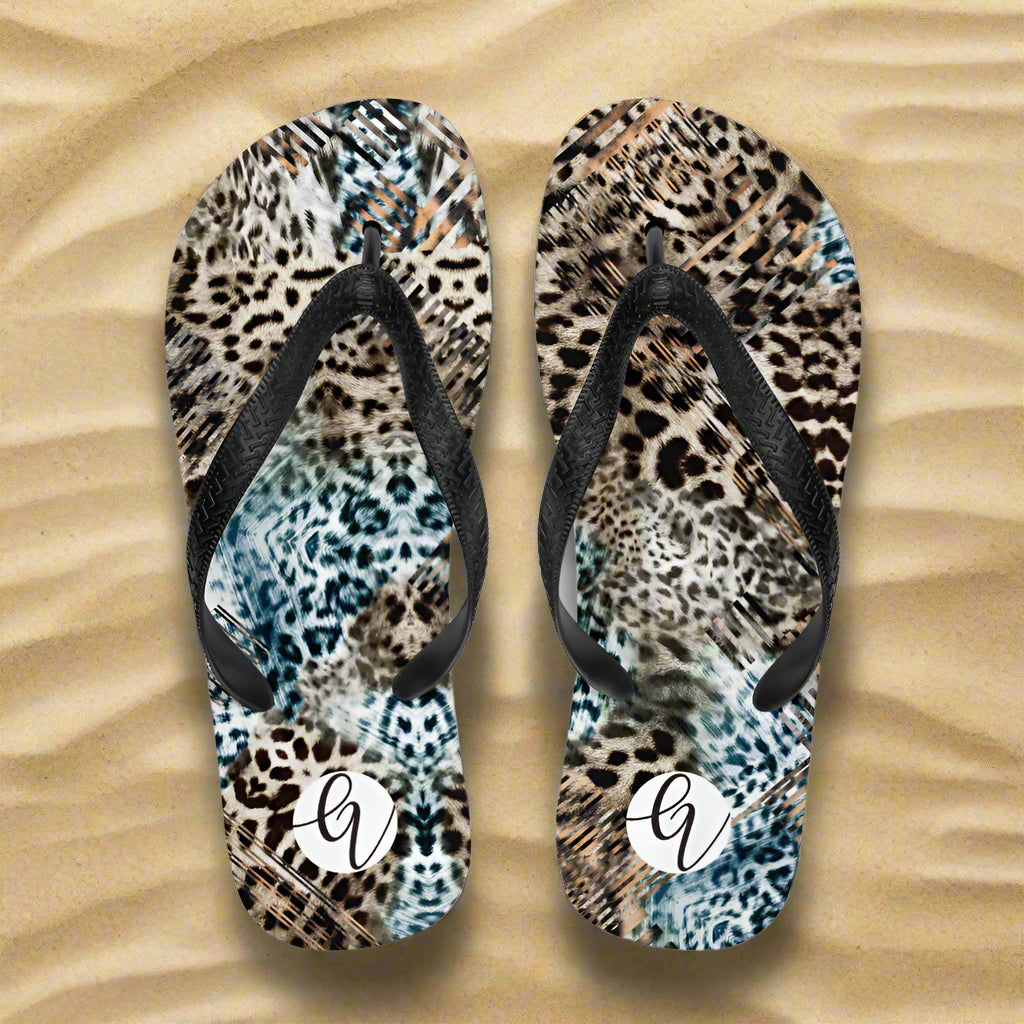 Tiger Skin Flip-Flops