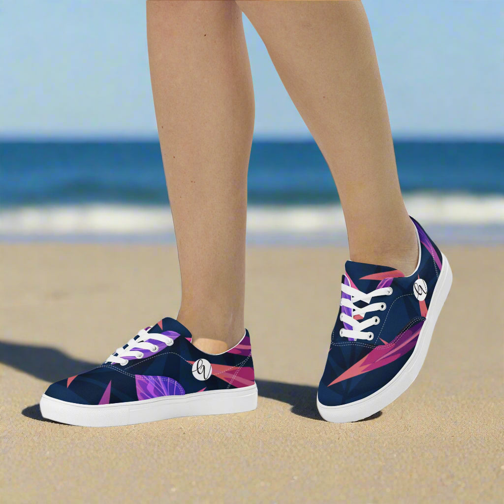 Jurassic Jungle Lace-up Canvas Shoes