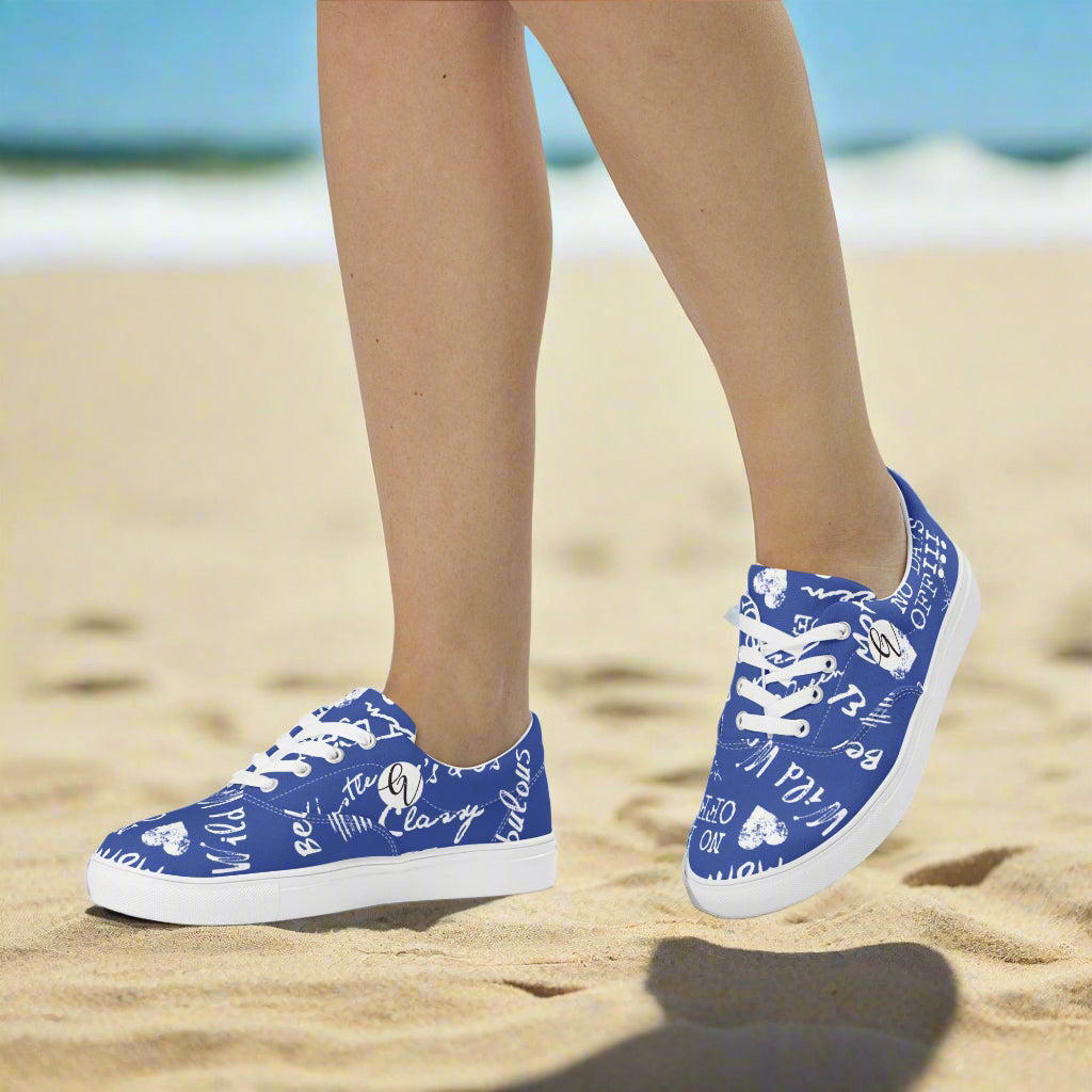 Photo inspiration: Gallery Detail: Resilience Blue Lace Up Canvas Shoes