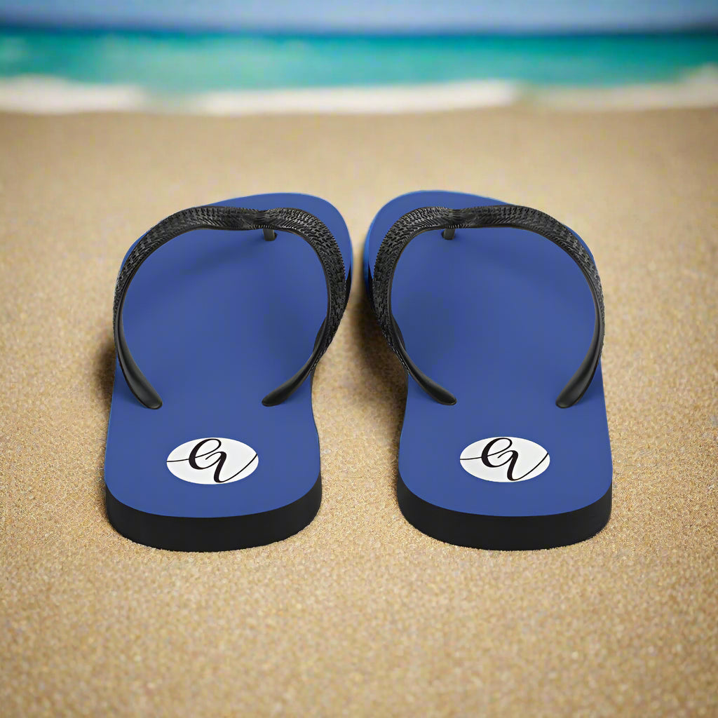 blue colored Flip-Flops