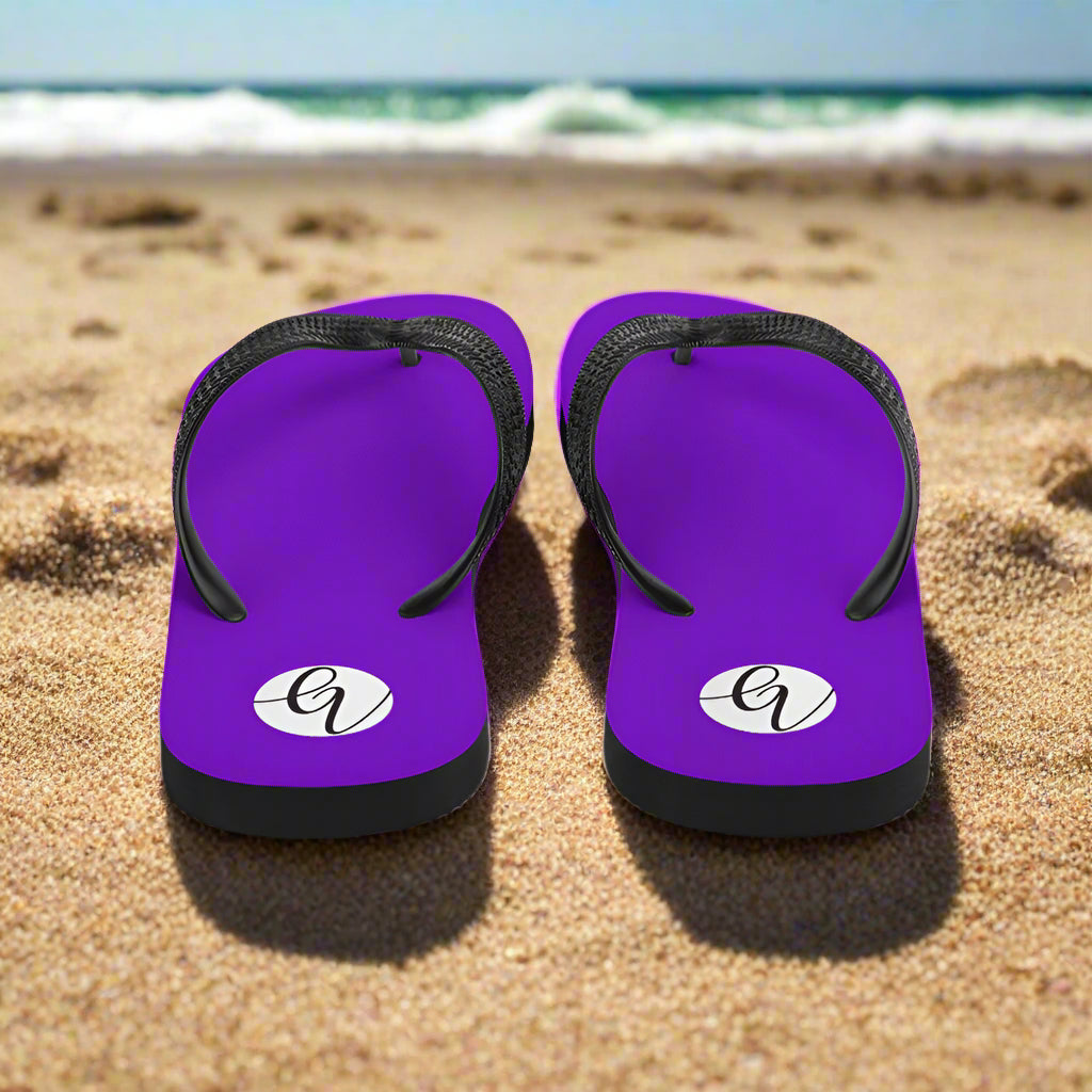 Dark Purple Colored Flip-Flops