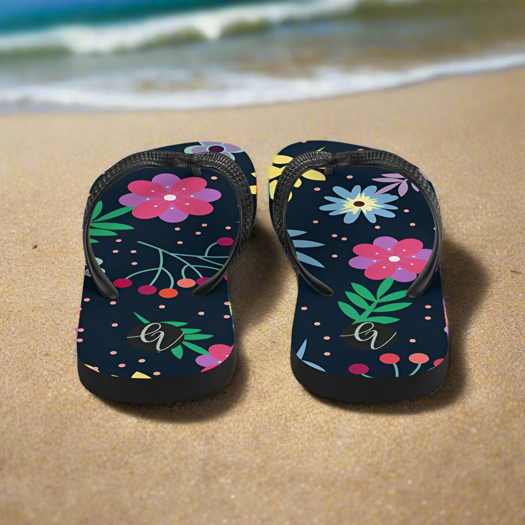 Colorful ditsy Flip-Flops