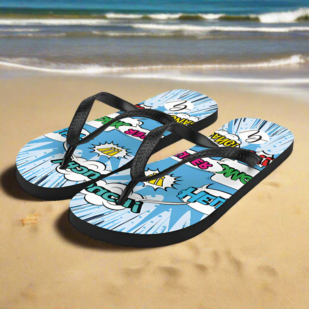 Cool Blue Flip-Flops