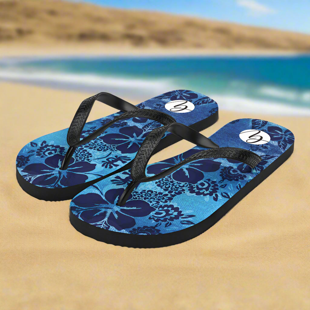 Blue floral Flip-Flops