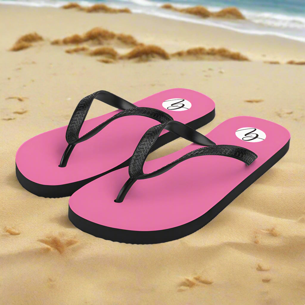 pink colored Flip-Flops