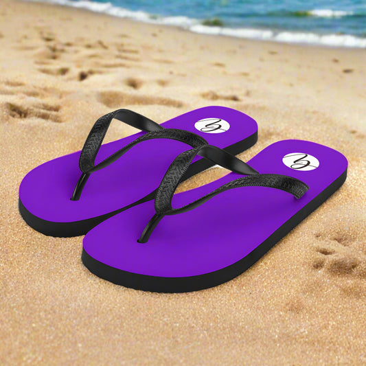 Dark Purple Colored Flip-Flops