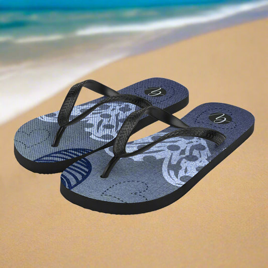 Grey heart Flip-Flops