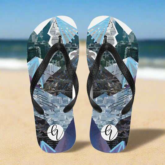 Mountain pattern Flip-Flops