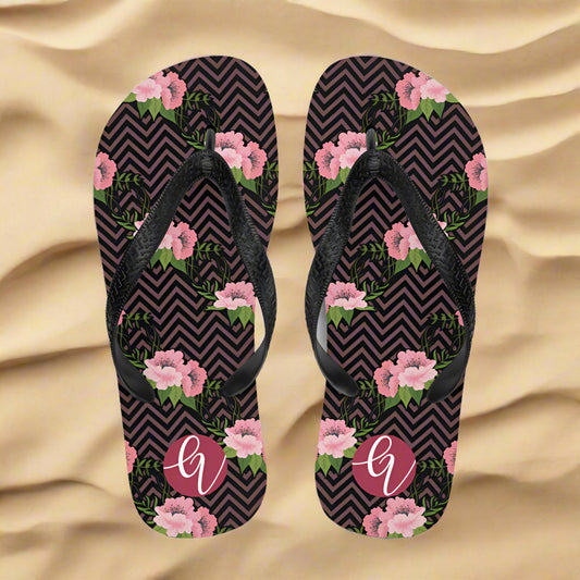 Pink rose apparel Flip-Flops